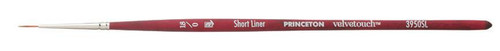 Princeton Artist Brush Company Princeton Brush Velvetouch, Series 3950, Short Handle Brushes, Short Liner 10/0 