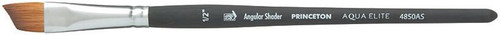 Princeton Artist Brush Company Princeton Brush Aqua Elite, Synthetic Kolinsky Sable, Series 4850, Angle Shader 1/2" 