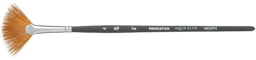 Princeton Artist Brush Company Princeton Brush Aqua Elite, Synthetic Kolinsky Sable, Series 4850, Fan 4 