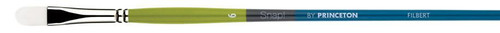 Princeton Artist Brush Company Princeton Brush Snap! Series 9800, Long Handle, White Taklon, Filbert 8 