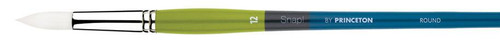 Princeton Artist Brush Company Princeton Brush Snap! Series 9800, Long Handle, White Taklon, Round 8 