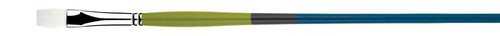 Princeton Artist Brush Company Princeton Brush Snap! Series 9800, Long Handle, White Taklon, Flat 12 