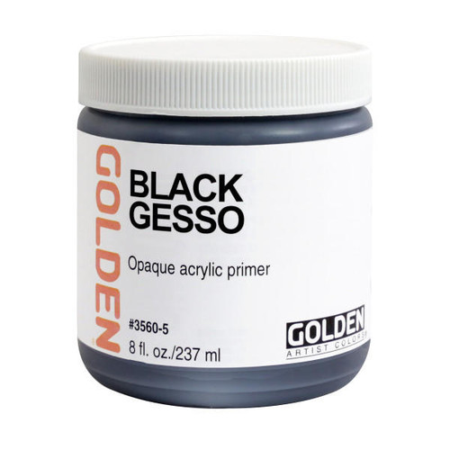 Golden Artist Colors Golden Gesso Black Gesso, 8oz 