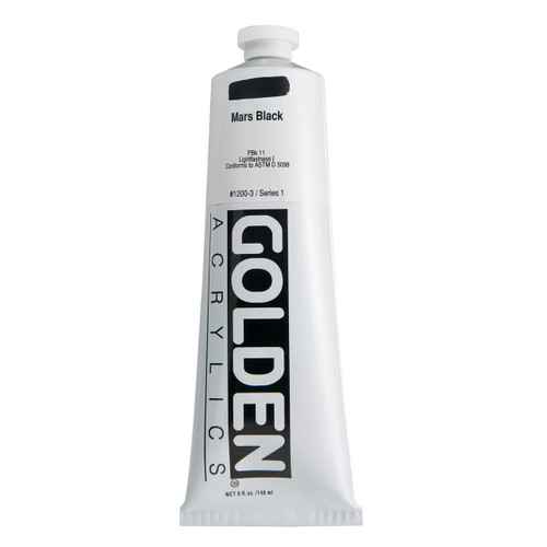 Golden Artist Colors Golden Heavy Body Acrylic, 5oz., Mars Black 