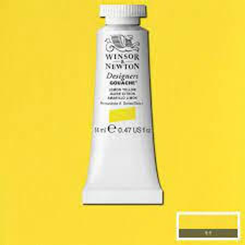 Winsor & Newton Designers Gouache 14ml tube - Lemon Yellow 