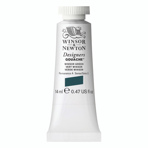  Winsor & Newton Designers Gouache, 14ml tube, Winsor Green 