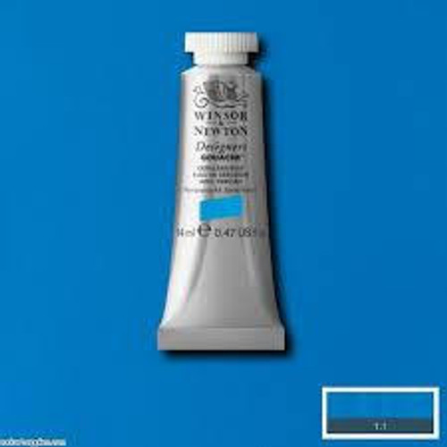 Winsor & Newton Designers Gouache 14ml tube - Cerulean Blue 