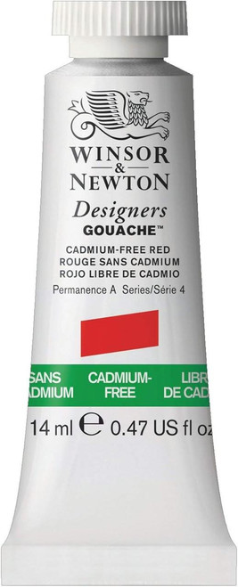  Winsor & Newton Designers Gouache, 14ml tube, Cadmium-Free Red 
