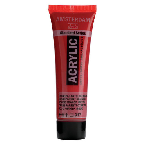 Royal Talens Amsterdam Acrylic Transparent Red Med. 20mL