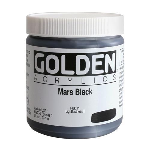 Golden Artist Colors Heavy Body Mars Black 8oz