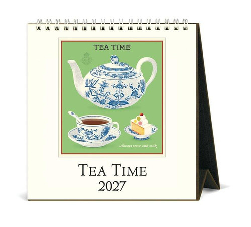  Cavallini & Co. 2027 Desk Calendar, Tea Time 
