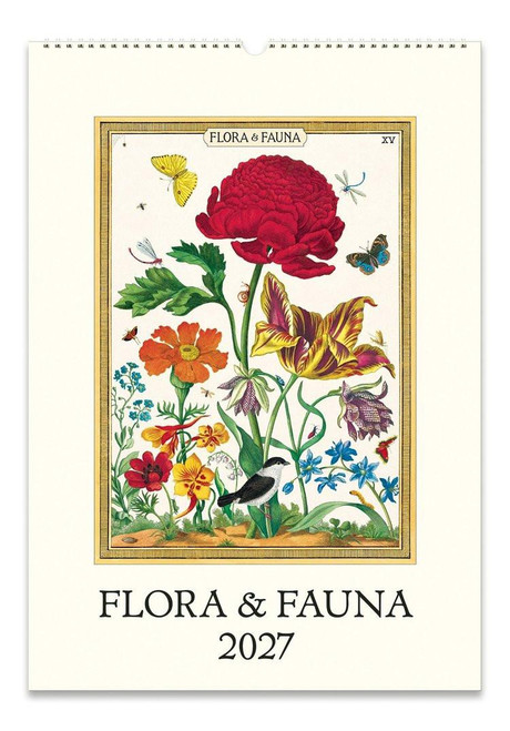 Cavallini & Co. 2027 Wall Calendar, Flora & Fauna