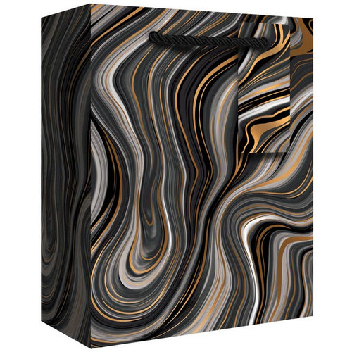 Jillson & Roberts Gift Bag, Medium, Marbleized Black