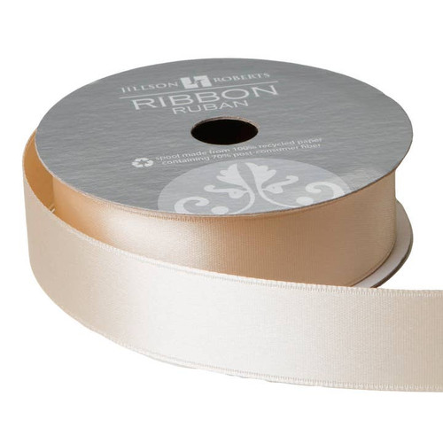 Jillson & Roberts Ribbon Roll, 1" Satin Ivory