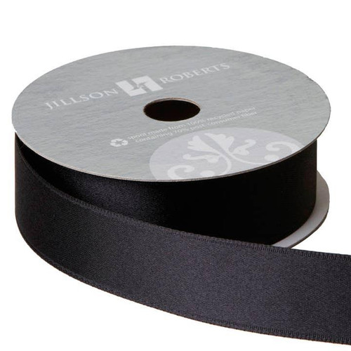  Jillson & Roberts Ribbon Roll, 1" Satin Black 