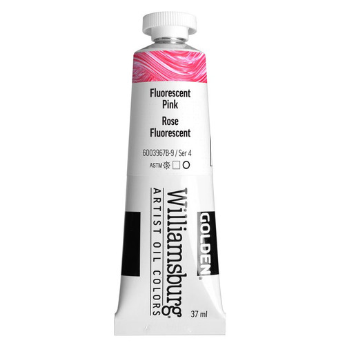Williamsburg Handmade Oil Paint, Fluorescent Pink, 37ml