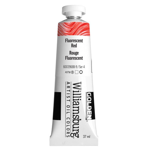Williamsburg Handmade Oil Paint, Fluorescent Red, 37ml