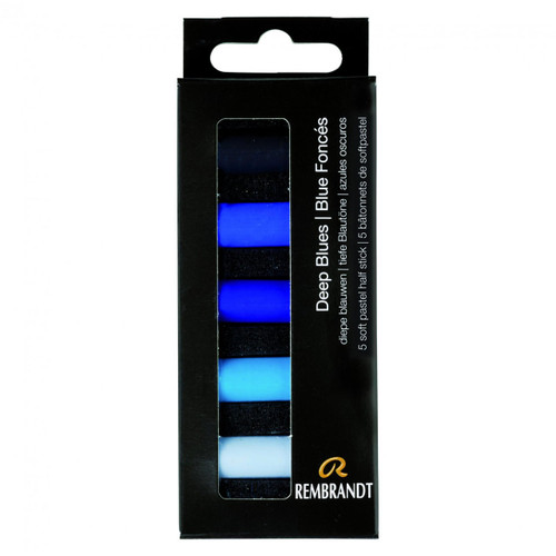 Royal Talens Rembrandt Soft Pastel 5 Half Stick Micro Set Deep Blues