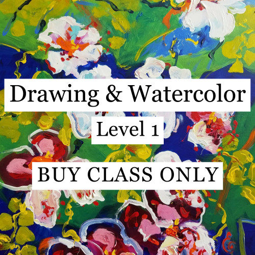Watercolor & Drawing Class with E. Samoluk - CLASS ONLY