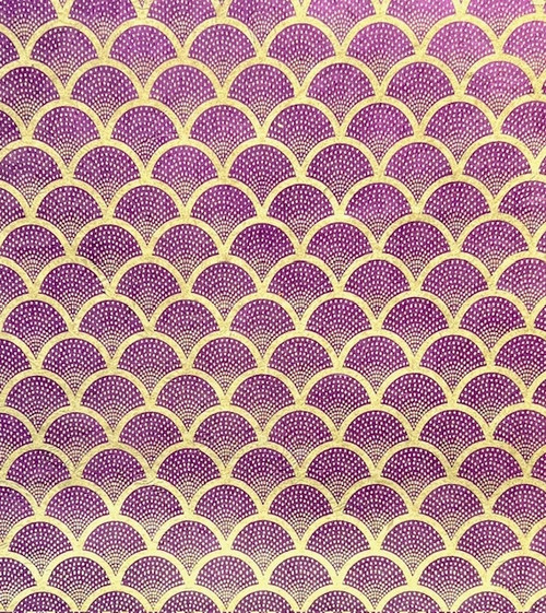 Giftsland Decorative Paper, Scallop with Dots - Purple, 20"x30"