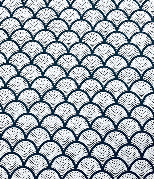 Giftsland Decorative Paper, Scallop with Dots - Black/White, 20"x30"