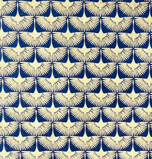 Giftsland Decorative Paper, Cranes - Blue & Gold, 20"x30"