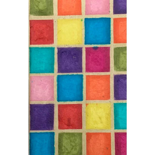  Giftsland Softcover Journal, Batik Square Multicolor, 5" x 8" 