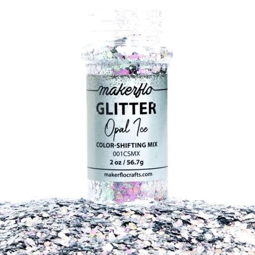 MakerFlo Glitter, 2oz., Chunky, Opal Ice