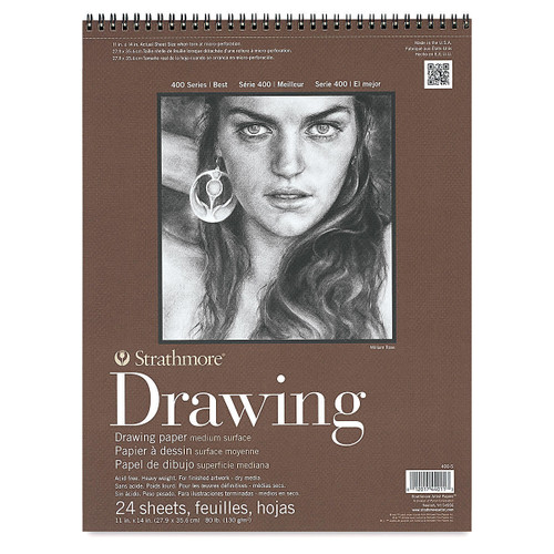 Strathmore Artist Papers, 400 Series Drawing Pad, Medium Surface, 11" x 14"