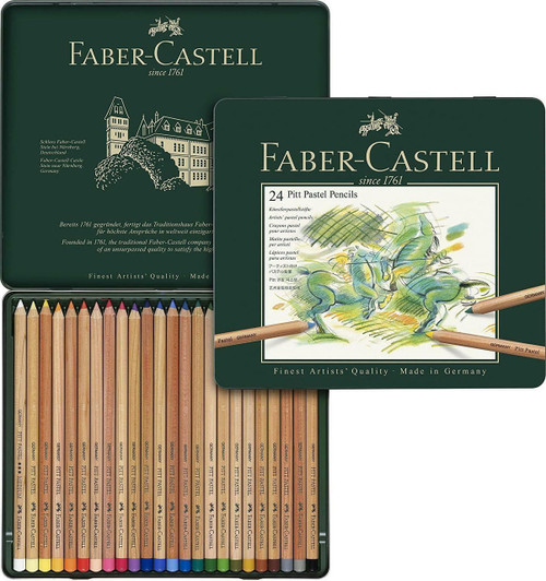 Faber-Castell Pitt Pastel Pencils Metal Tin - 24ct 