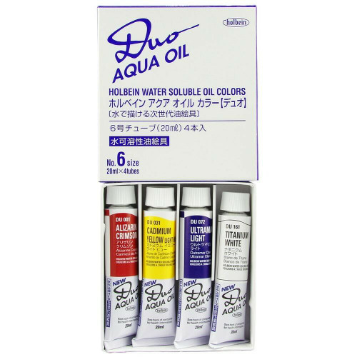 Holbein Duo Aqua Oil Sample set of 4 - 20ml Duo Aqua Oil4 replacement