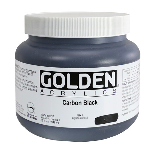 Golden Artist Colors Heavy Body Carbon Black 32oz
