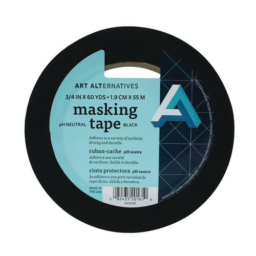 Art Alternatives AA Acid-Free Black Masking Tape - 3/4