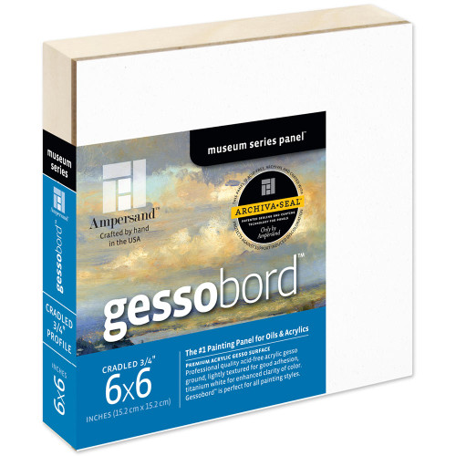 Ampersand Art Supply Ampersand Art - Gessobord - Cradled - 3/4 Profile - 6 x 6