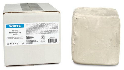American Art Clay Co. Amaco - Air Dry Modeling Clays - White, 25 lbs. 