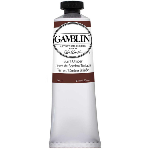 Gamblin Artist's Colors Gamblin Artist Grade Oil Color, 37ml Tube, Burnt Umber