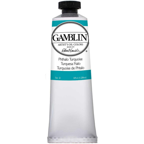 Gamblin Artist's Colors Gamblin Artist Grade Oil Color, 37ml Tube, Phthalo Turquoise