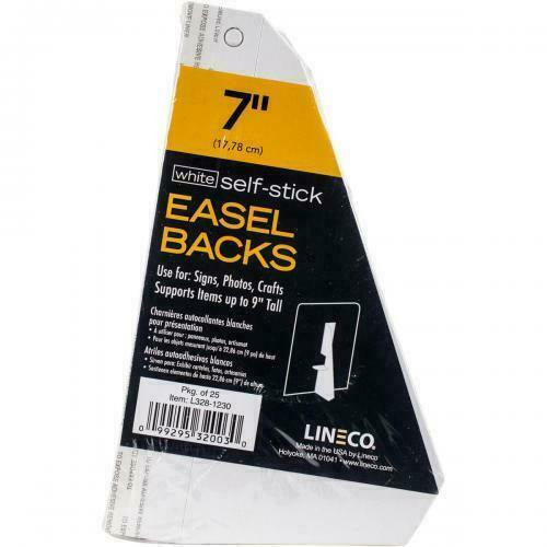 Lineco/University Products - Self-Stick Easel-Backs - White- 25 per Pack - 7