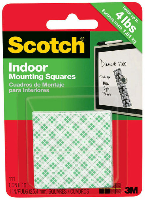 3M CO 3M - Scotch Mounting Squares and Tape - Squares- 1, 16/Pkg