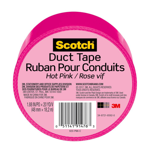 3M CO. Scotch 3M, Duct Tape, Hot Pink, 1.88" x 20yds 