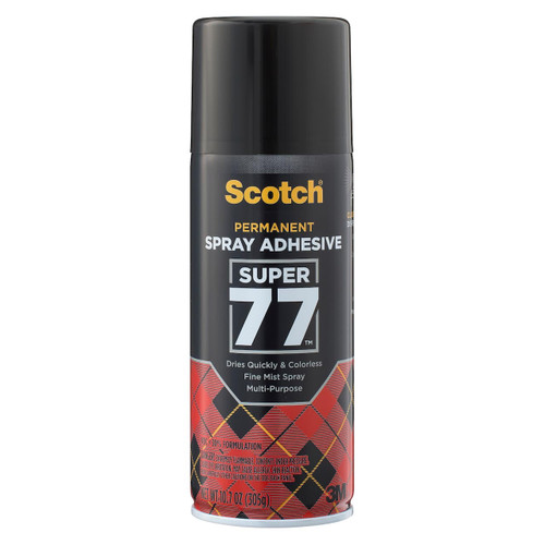3M CO. Scotch Permanent Spray Adhesive Super 77, Photo-Safe, 10.75oz Can 