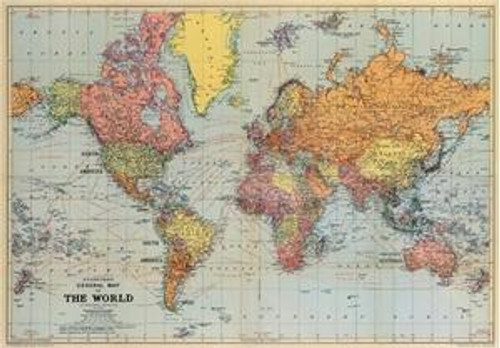 Cavallini and Co - Decorative Italian Paper - World Map