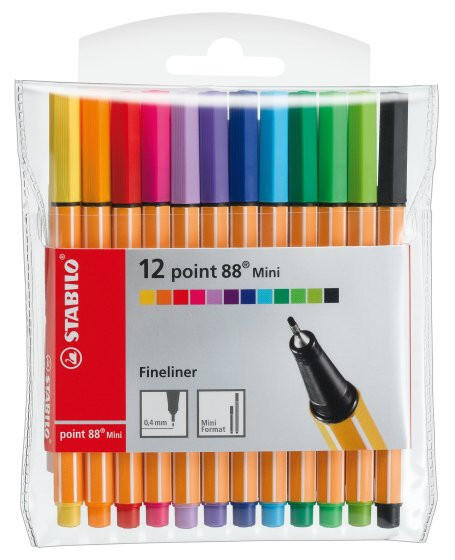Stabilo - Point 88 Mini Set - 12-Color Wallet Set