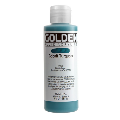 Golden Artist Colors Fluid Cobalt Turquoise 4oz