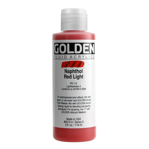 Golden Artist Colors Fluid Naphthol Red Light 4oz