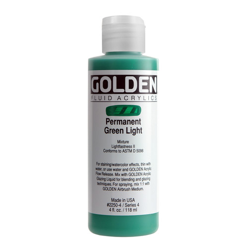 Golden Artist Colors Fluid Permanent Green Light 4oz