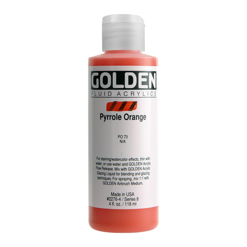 Golden Artist Colors Fluid Pyrrole Orange 4oz