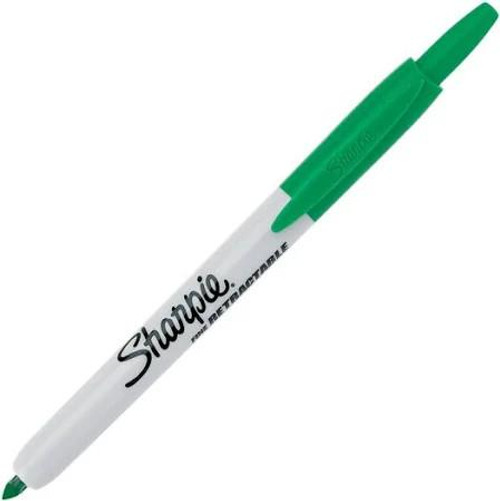 sharpie Sharpie Permanent Marker, Retractable Tip, Green 