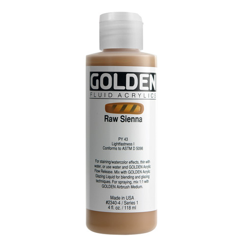 Golden Artist Colors Fluid Raw Sienna 4oz