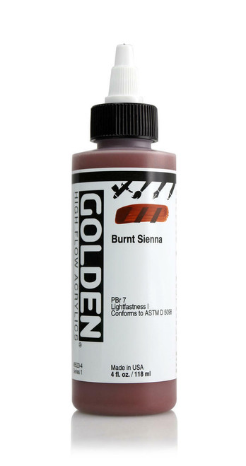 Golden Artist Colors High Flow Burnt Sienna 4oz
